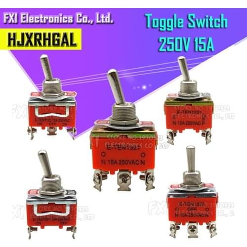 1PCS E-TEN1322 E-TEN1321 E-TEN1221 E-TEN1122 E-TEN1121 E-TEN1021 15A/250V Switch Miniature Toggle Switches 1322 1321 1221
