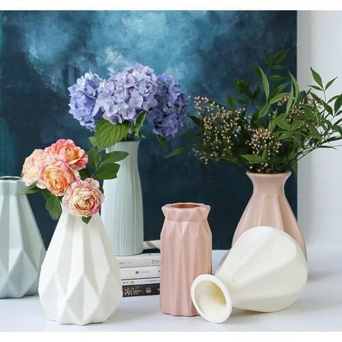 Vase European Home Decoration Anti-ceramic Vase Accessories Plastic Modern Unbreakable Creative Wedding Decoration Flowers