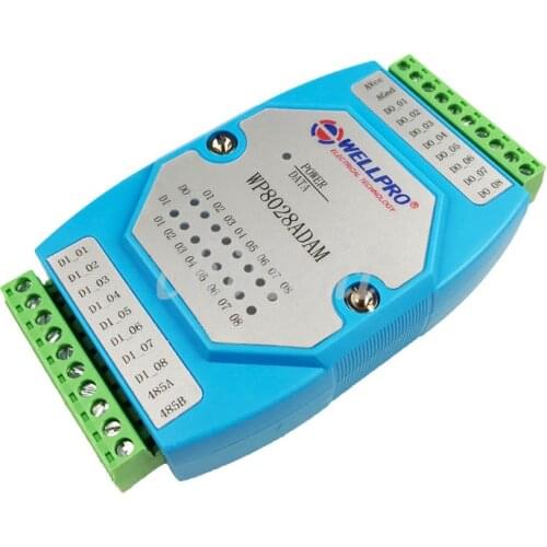 Digital input and output modules switch module isolated 8DI / 8DO RS485 MODBUS communications