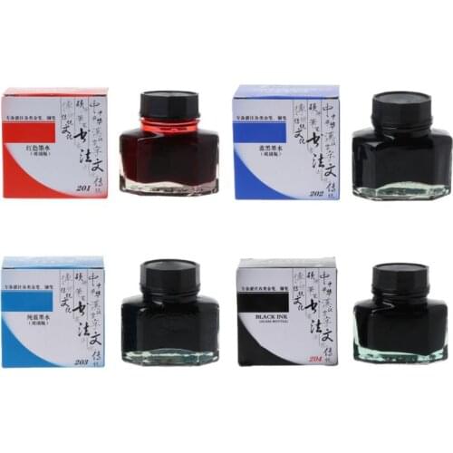 50ml Bottled Glass Smooth Writing Fountain Pen Ink Refill School Student Stationery Office Supplies