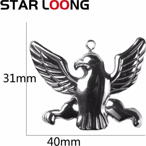 Natural stone Hematite eagle Pendant 40*31mm Non-Magnetic Bead Zinc Alloy Jewelry DIY Necklace making accessories For Women Men