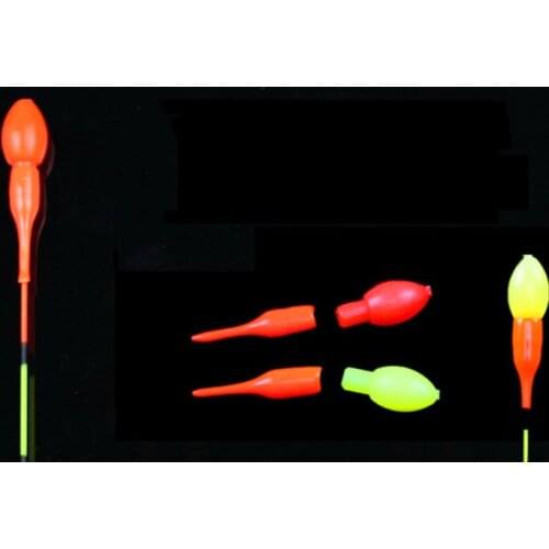 50+50pcs/lot Fishing Floats Drift Tail Conspicuous Rubber Beans & Connectors Flotador Pesca Fishing Tackle Accessories B240