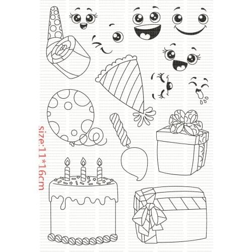Holiday Dress Up Equipment Clear Rubber Stamp Sheet Cling Scrapbooking DIY Cute Pattern Photo Album Paper Decoration