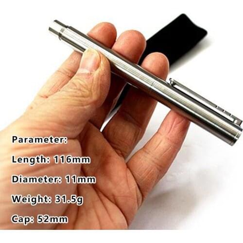 High Quality Simple Titanium Defense Pen Tactic Signature Pen Broken Window Pen EDC Tactic Pen Luxury Gift