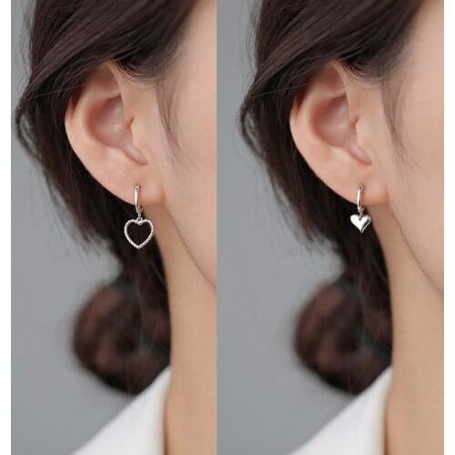 Todorova Boho Tiny Small Heart Huggie Earrings For Women Ear Piercing Huggies Earrings Minimalist Asymmetric Cartilage Earrings