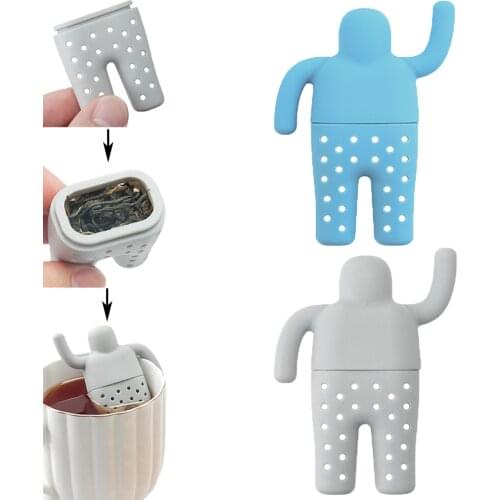Tea Infuser Silicone Tea Ball Strainer Bag Leaf Filter Diffuser Device Brewing Making Cute Mister teapot Herbal Spice Tools Hot
