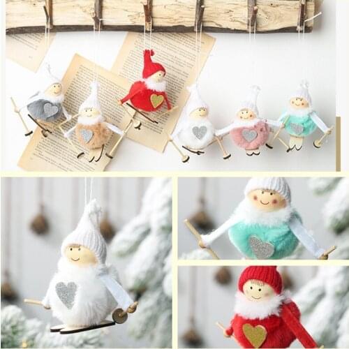 2021 Deals Nativity Christmas Tree Elf Pendant Gnome Doll Ornaments Women Indoor Decorations for Home New Year Decor Gift Xmas