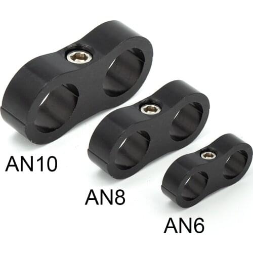 Universal High Quality 1Pcs AN4 AN6 AN8 AN10 AN12 Billet Oil Fuel Water Hose Tube Seprator Divider Clamp Aluminum Line Separator