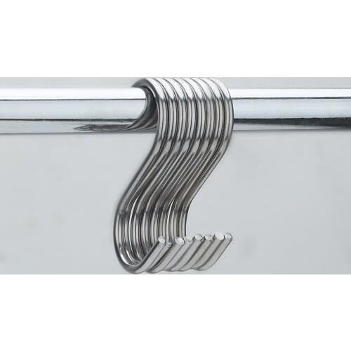 10pcs/5pcs Hooks For Kitchen Tools Stainless Steel S Hanging Hooks Key Hanger Home Kitchen Gadgets And Accessories Supplies