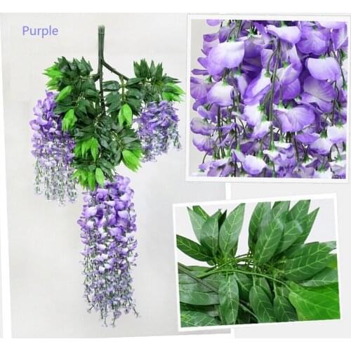 110cm 24pcs/lot Silk Wisteria Garland Artificial Wisteria Flower Garlands Wedding Decoration Home Decorations