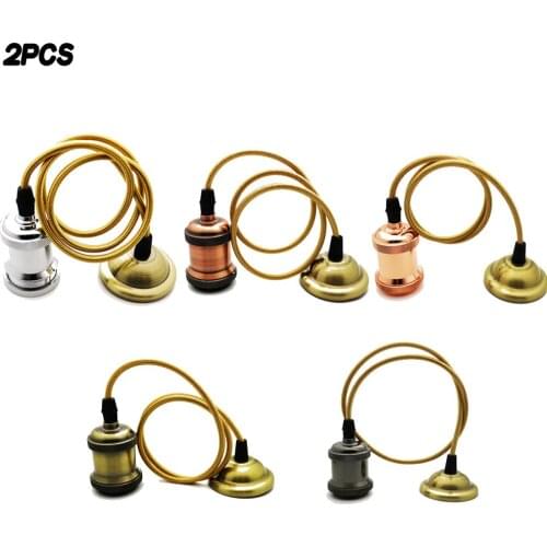 2/4pcs 5 Colors Retro Aluminum E27 Lamp Base Pendant light Bulb base Light Socket Industrial Fittings lamp holder Fixture 220v