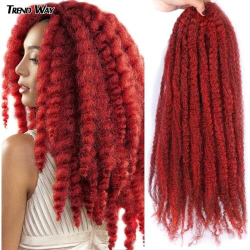 20lnch Marley Braid Hair Crochet Ombre Afro soft Synthetic Braiding Hair Solid Color For Women Crochet Braids Hair Extensions