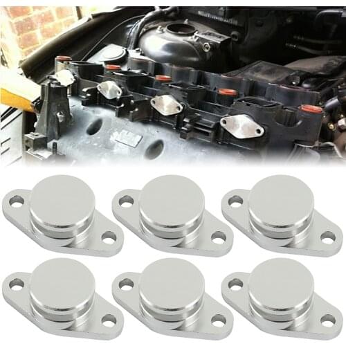 6pcs Diesel Swirl Flap Blanks Bungs Intake Gaskets Kit for BMW 320d 330d 520d 525d 530d SI-A0136 22mm Metal Car Accessories