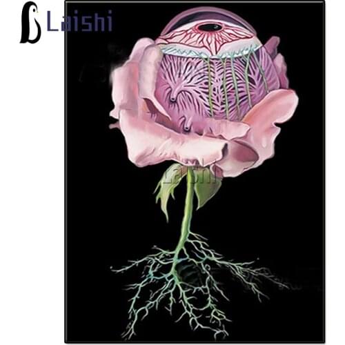 Diamond Painting Creative art, flower, eyeball, organ Rhinestone 5D DIY Diamond Embroidery,Cross Stitch,diamond Mosaic Sale