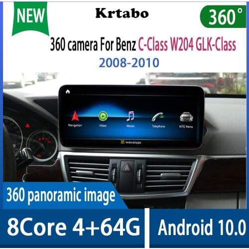 Android 10 4G+64G android 10.0 Car multimedia radio Player 360 camera for Benz C-Class CLK-Class W204 2008 2009 2010