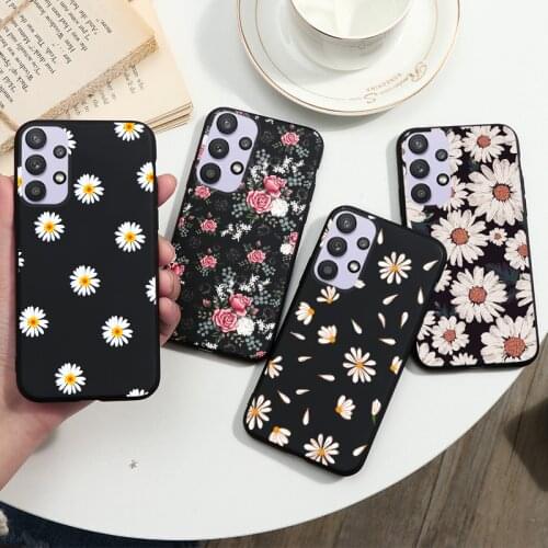 Phone Case For Samsung Galaxy A32 5G A 32 Case Checkered Cover For samsung a32 a 32 Golden Love Soft Silicone Phone Capa 6.5"
