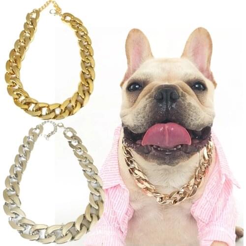 Strong Pet Collar Dog Chain Durable Training Necklace Silvery/Golden Pet Accessories For Puppy Dogs Pitbull Bulldog Pets Chains