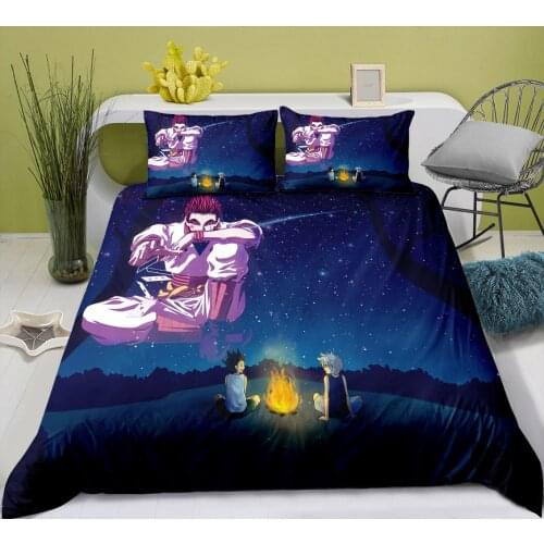 Anime HUNTER X HUNTER Bedding Set Cartoon Boys Kids Bed Duvet Cover Soft Quilt Bed Clothes (NO Sheet) Decor Home