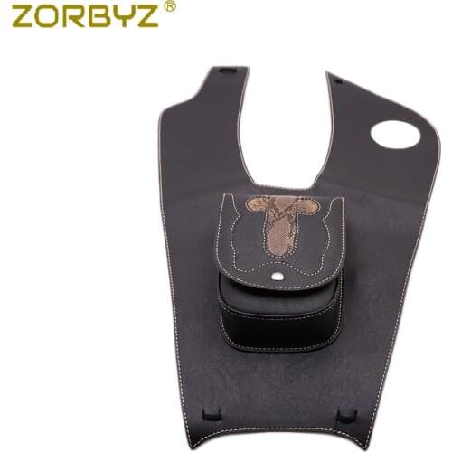 ZORBYZ Black PU Leather Right Tank Cap Panel Cover Bag For Honda Shadow VT750 C2 C4 RC50 2004-2011