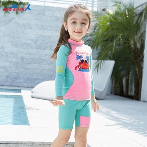 Swimsuit Long Sleeve Swimwear Diving Bathing One Piece Suit Surfing Suit Childrens diving suits for men and women