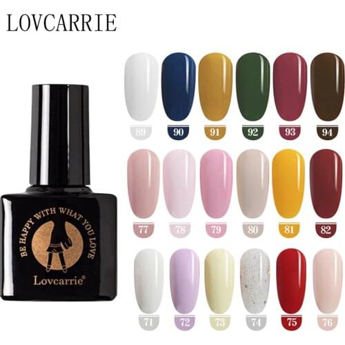 LOVCARRIE Nail Gel Polish UV Gellak 6.5ml Esmalte Gel Pastel Color Semi Permanent Nails Paint Hybrid Varnish for Nail Art 2020