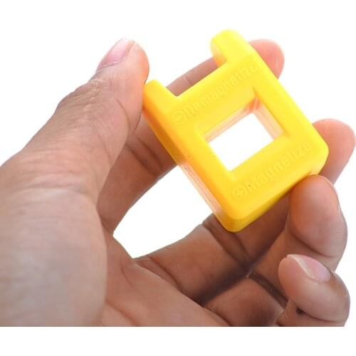 1Pcs Yellow 4*2.9*1.9cm Magnetizer Demagnetizer Repairing Tool for Screwdriver Tips For Picking up the screw & Remove Magnetic