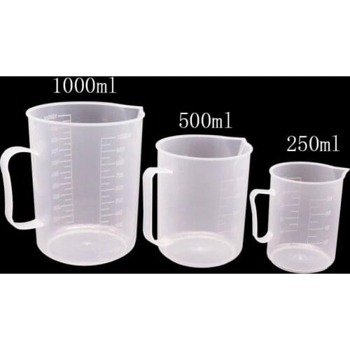 Measuring Cup Laboratory Measuring Cylinder Graduated Cylinder Semen Cup 1000ml/500ml/250ml Translucent High Quality Plastic