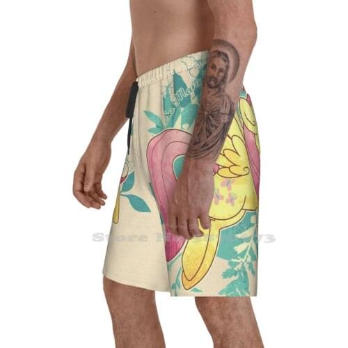 Flutter Nature Breathable Personality Holiday Beach Shorts Friendship Is Magic Mlp Fim Bronies Ponies Brony Fluttershy Pegasus