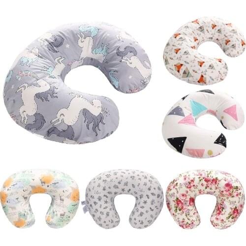 Newborn Baby Nursing Pillow Covers Infant Feeding Pillow Case Soft Cotton Cushion Cover Breastfeeding U-Shaped Baby Pillowcase