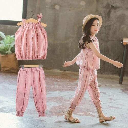 2021 New girl cloth +short pants 2pc/set girls baby children summer fashion clothes hot sales students 110-160