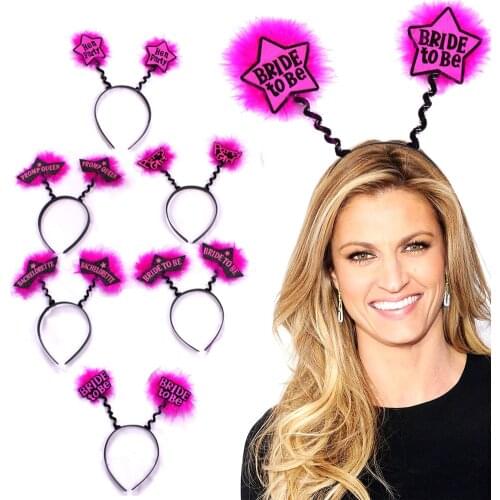 Sexy hot pink featured headband 50% off for 3psc fun bride to be hen party bridesmaid bachelorette wedding Party DIY Decorations