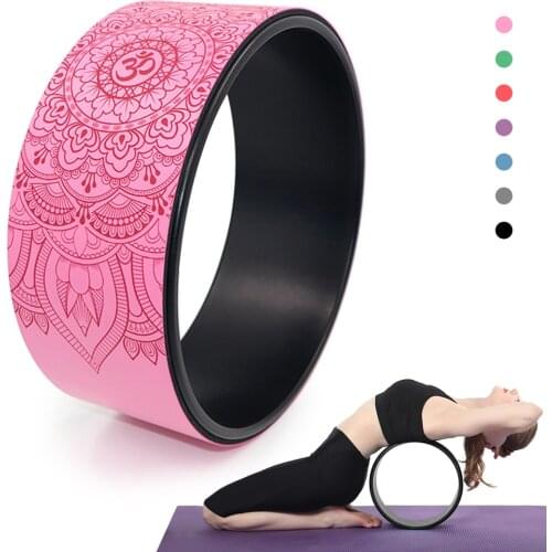 Yoga Pilates Circle Yoga Wheel Dharma Yoga Pose Wheel 12.5x5In Yoga Circle Ring Strong Roller Back Stretcher Balance Accessory