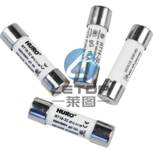 Fuse 10*38 Ceramic Fuse Tube Melt Core RT18 6A 10A 12A 15A 500V