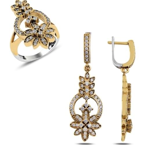 Silver 925 Sterling Zircon Cubic Zirconia Authentic Set