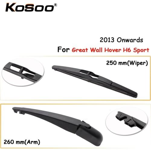 KOSOO Auto Rear Wiper Blade For Great Wall Hover H6 Sport,250mm 2013 Onwards Rear Windshield Wiper Blades Arm Car Accessories