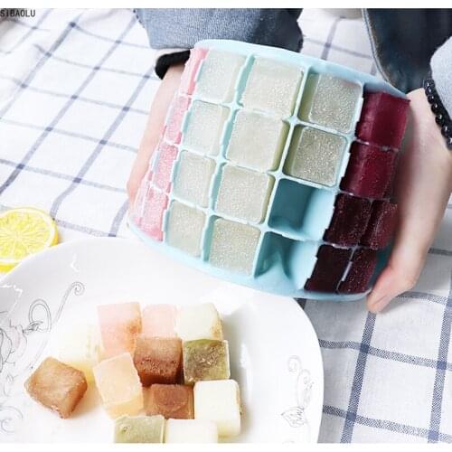36 Grid Silicone Ice Cube Box With Lid Homemade Ice Iockey Artifact Home Freezer Refrigerator Ice Cube Mold Kitchen Accessorie