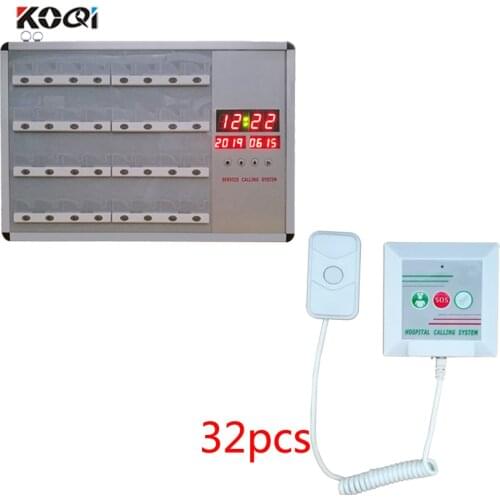 Nurse Call Bell System with Voice Report 1 Nurse Call Station Host Display 32 emergency bathroom call button