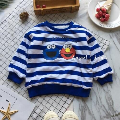 Tonytaobaby Winter Clothes New Boys and Girls Cartoon Striped Plus Velvet Thick Cotton Clothing