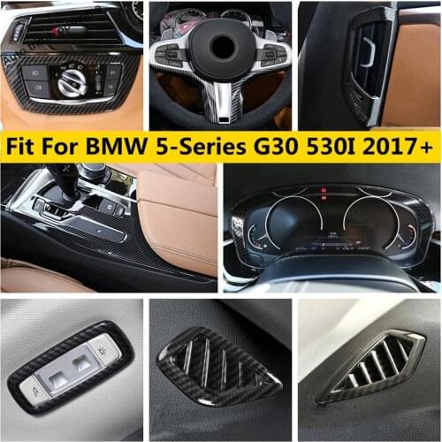 Yimaautotrims Roof Dome Mic Microphone Decoration Frame Cover Trim For BMW 5 Series Sedan G30 530I 2017 - 2021 ABS Interior