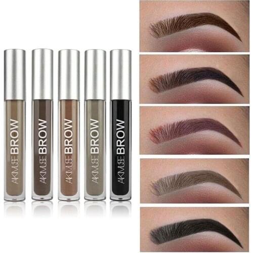 New Enhance Eyebrow Shades Liquid Double End Brush Tool Tint Makeup Paint Eyebrow Waterproof Long-lasting Brown Pigment Cosmetic