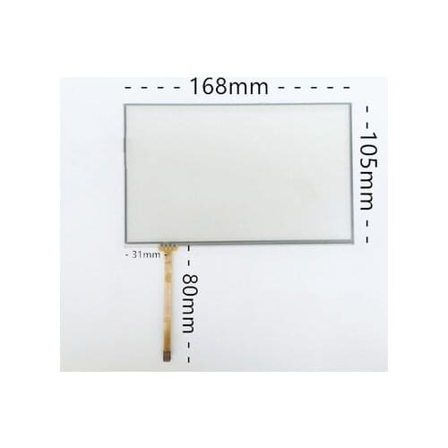 10pcslot New 7.1 inch 4 wire resistive touch screen 168*105 mm touch panel anti-line