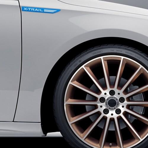 2PCS Stainless Steel Side Wing Badge Emblem Fender for Nissan X-TRAIL XTRAIL T30 T31 T32 Accessories Car Styling