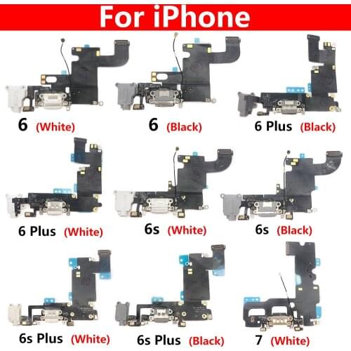 20Pcs，NEW USB Charging Port Dock Plug Socket Jack Connector Charge Board Flex Cable For Iphone 6 6S 7 8 Plus
