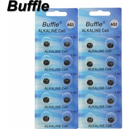 200pcs/lot Buffle AG2 Button Cell Battery 1.5V LR726 396A Alkaline Batteries For Wholesale