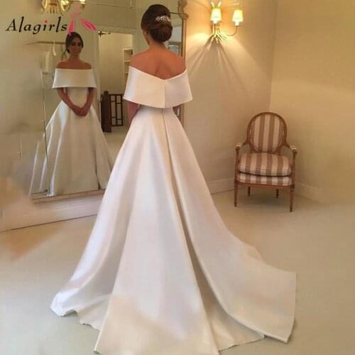 ALAGIRLS Satin Wedding Dresses