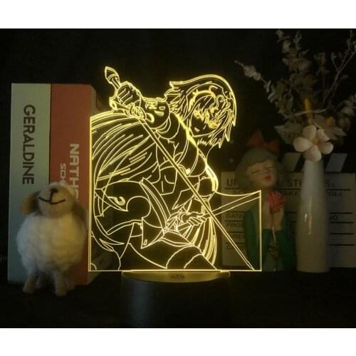 Atmosphere Night Stand Light LED Club Hotel Kids Room Decor 3D Neon Lamp Fate Grand Order Jeanne Alter Anime Fans Nightlight