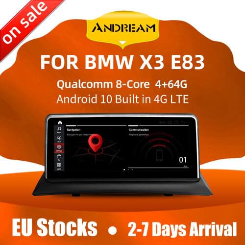 ANDREAM 10.25 Inch IPS Screen Android 10 Qualcomm 8 Core 4G RAM Car GPS Navigation Multimedia Player Head Unit For BMW X3 E83