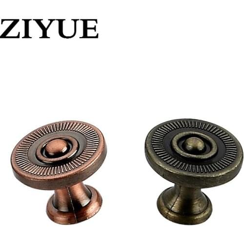 Free Shipping 2pcs/lot Antique Zinc Alloy Red Green Bronze Single Hole Kitchen Door Handle