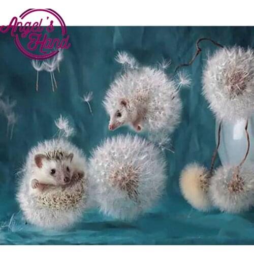 Hot Sale! 5D Full Square&round Diamond Painting Diamond Mosaic picture of rhinestone Diamond Embroidery cute Dandelion hedgehog