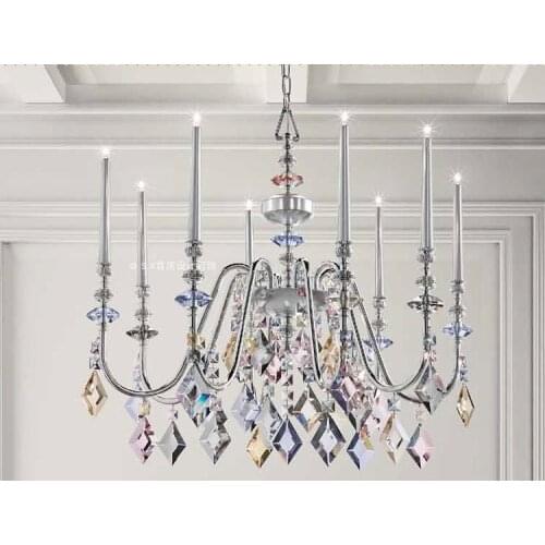 Crystal chandelier French elegant American retro villa bedroom guest restaurant duplex building Italian European chandelier
